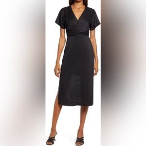 NWT Floret Studios Phoebe V-Neck Midi Dress - Size XS